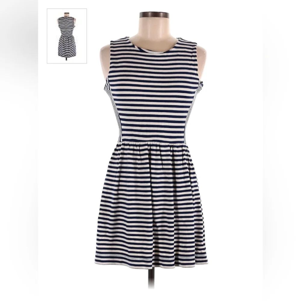Madewell women's xs striped afternoon crew dress with pockets!! - Picture 1 of 11